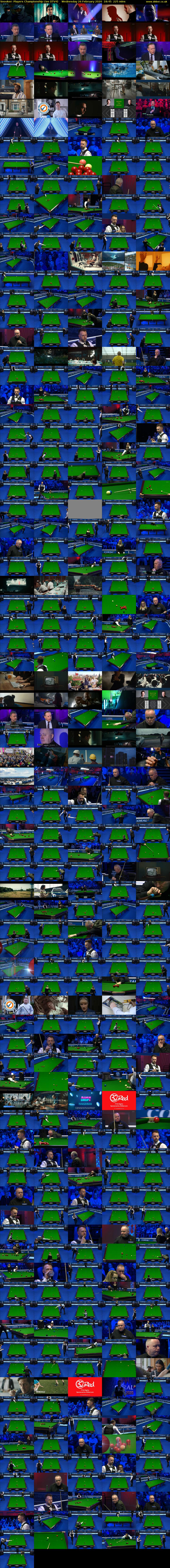 Snooker: Players Championship Live (ITV4) Wednesday 26 February 2020 18:45 - 22:30