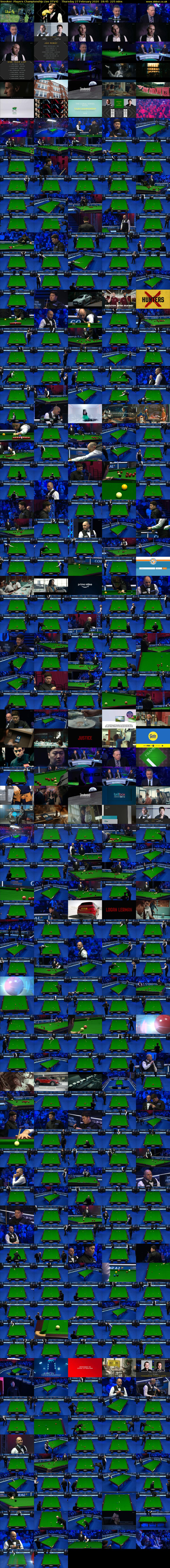 Snooker: Players Championship Live (ITV4) Thursday 27 February 2020 18:45 - 22:30
