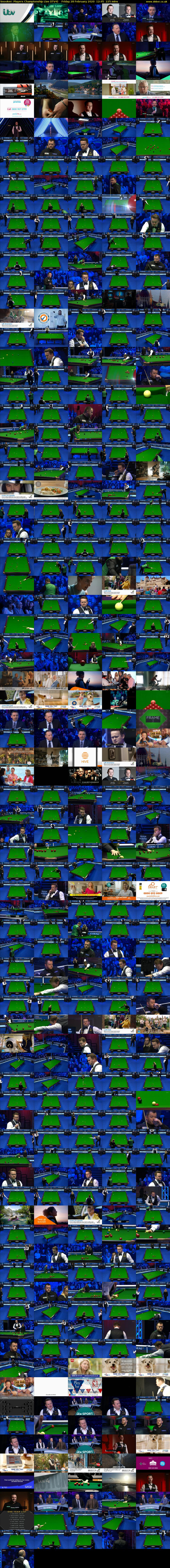Snooker: Players Championship Live (ITV4) Friday 28 February 2020 12:45 - 16:30