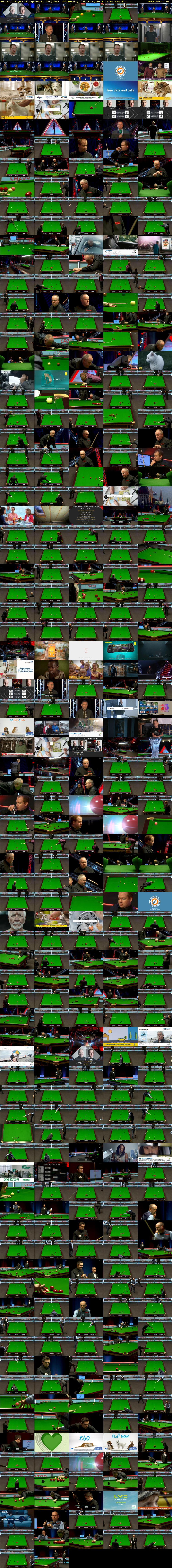 Snooker: Players Championship Live (ITV4) Wednesday 24 February 2021 12:45 - 16:30