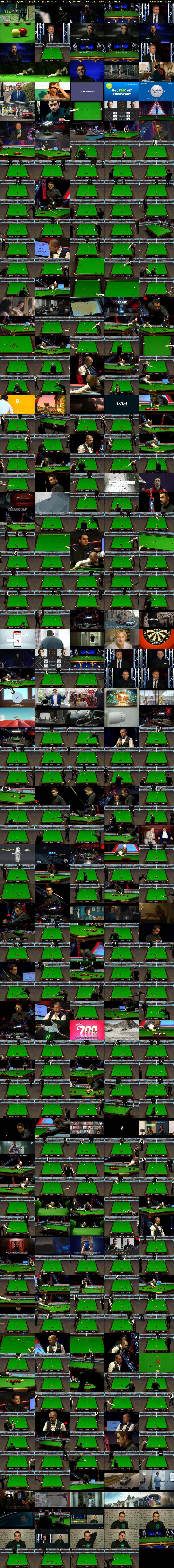 Snooker: Players Championship Live (ITV4) Friday 26 February 2021 18:45 - 22:30