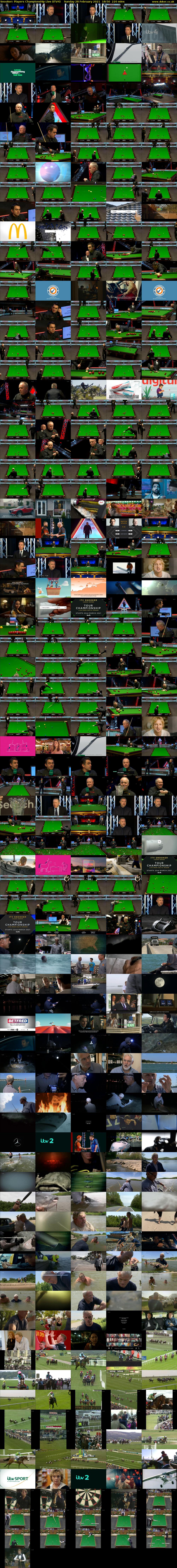 Snooker: Players Championship Live (ITV4) Sunday 28 February 2021 18:50 - 22:30