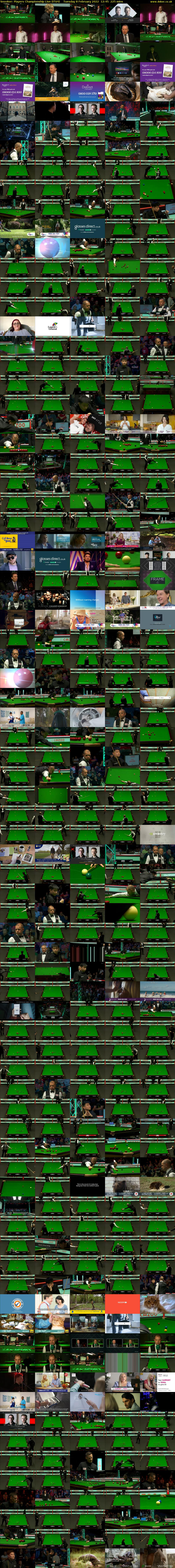 Snooker: Players Championship Live (ITV4) Tuesday 8 February 2022 12:45 - 16:30