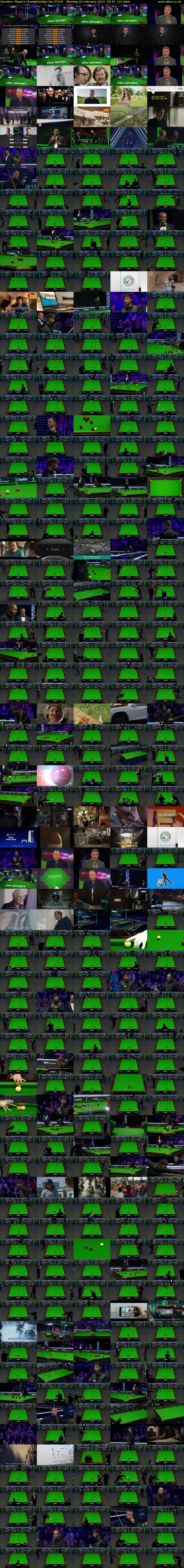 Snooker: Players Championship Live (ITV4) Monday 20 February 2023 18:45 - 22:15