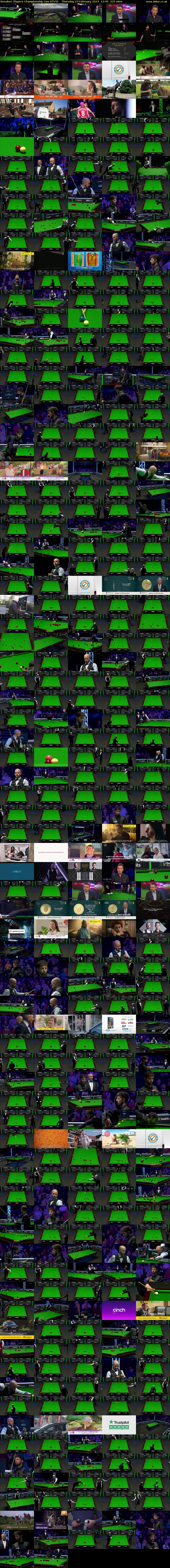 Snooker: Players Championship Live (ITV4) Thursday 23 February 2023 12:45 - 16:30