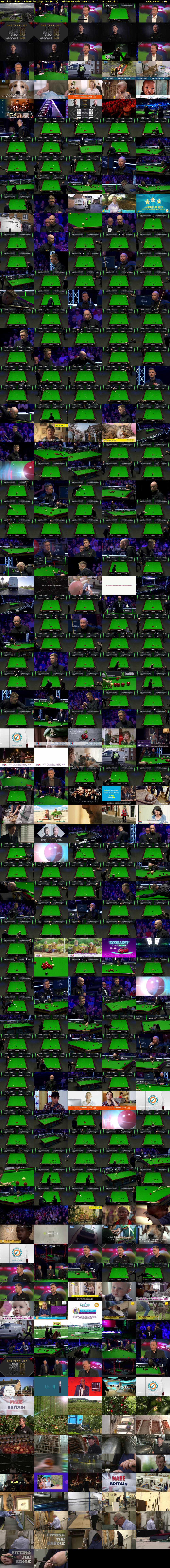 Snooker: Players Championship Live (ITV4) Friday 24 February 2023 12:45 - 16:30