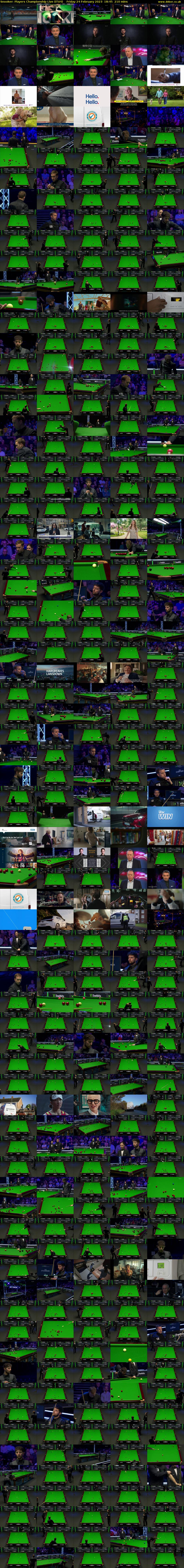 Snooker: Players Championship Live (ITV4) Friday 24 February 2023 18:45 - 22:15