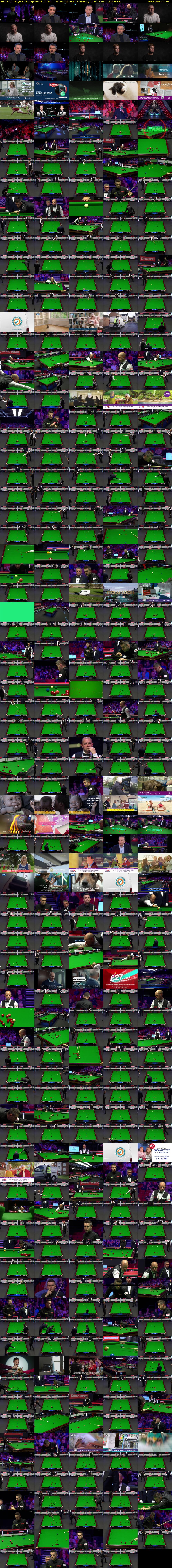 Snooker: Players Championship (ITV4) Wednesday 21 February 2024 12:45 - 16:30