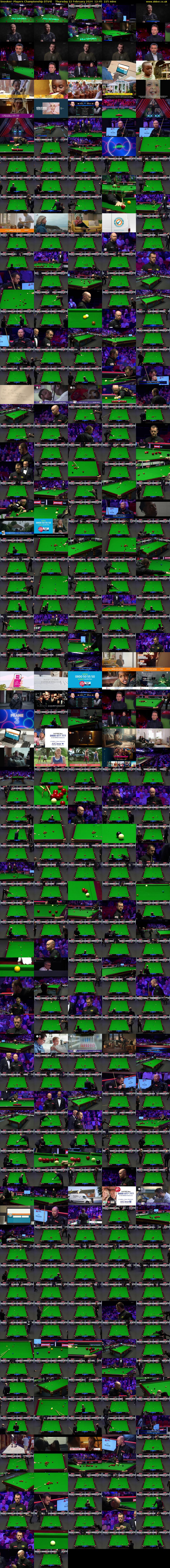 Snooker: Players Championship (ITV4) Thursday 22 February 2024 12:45 - 16:30