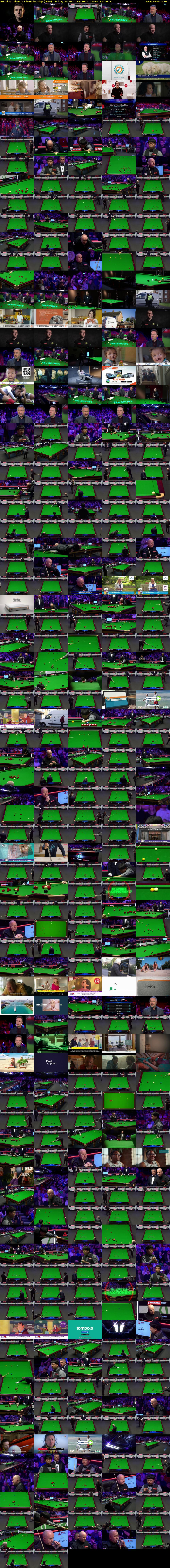 Snooker: Players Championship (ITV4) Friday 23 February 2024 12:45 - 16:30