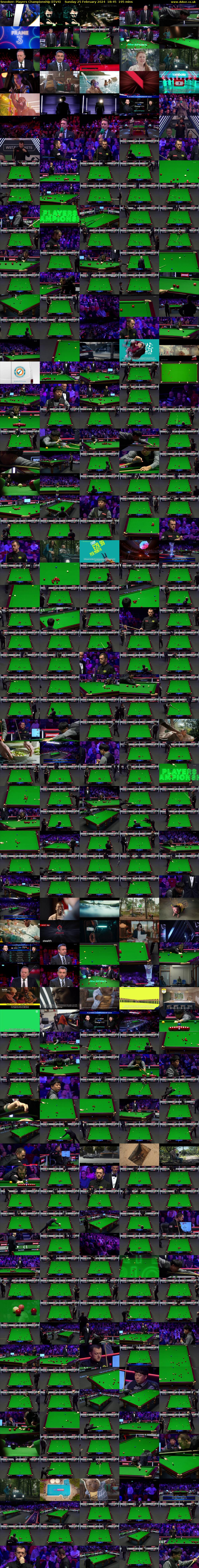 Snooker: Players Championship (ITV4) Sunday 25 February 2024 18:45 - 22:00