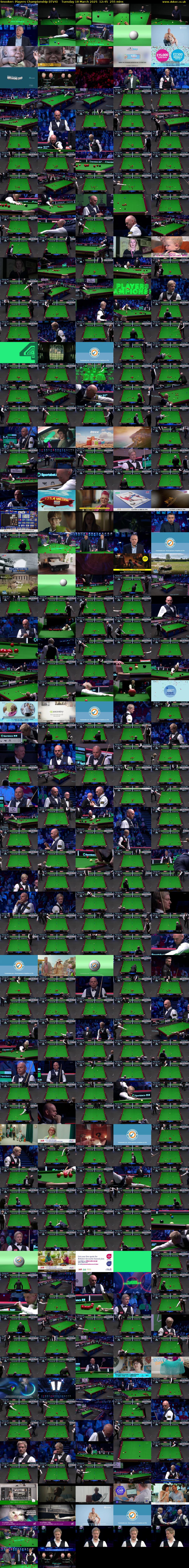 Snooker: Players Championship (ITV4) Tuesday 18 March 2025 12:45 - 17:00