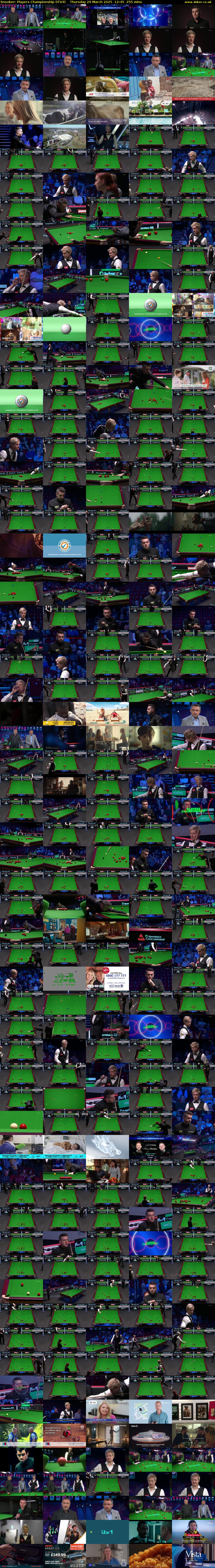 Snooker: Players Championship (ITV4) Thursday 20 March 2025 12:45 - 17:00