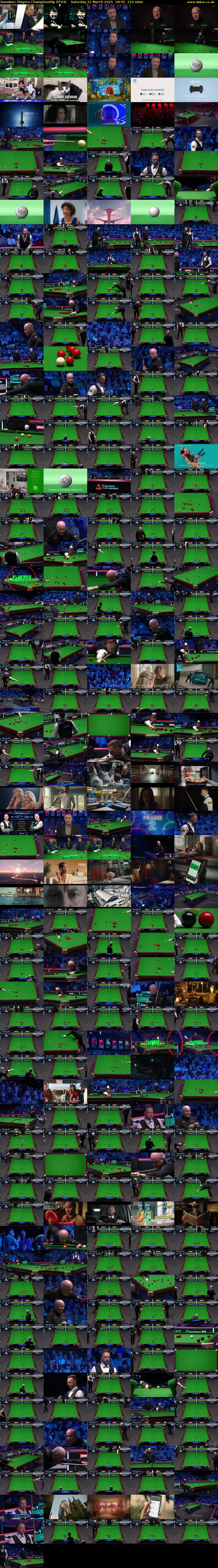 Snooker: Players Championship (ITV4) Saturday 22 March 2025 18:45 - 22:15