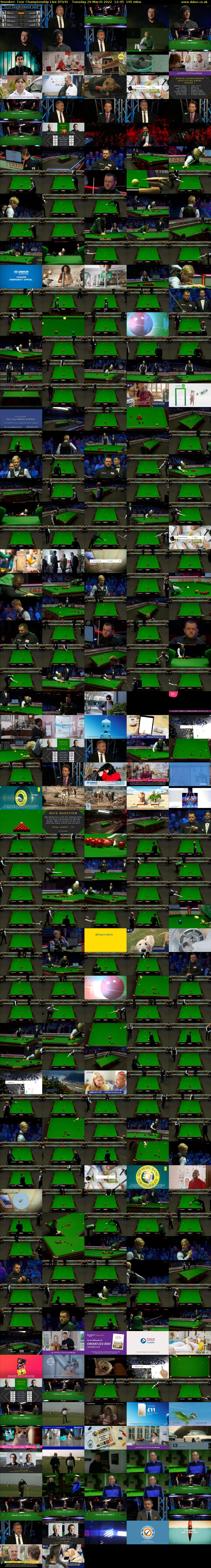 Snooker: Tour Championship Live (ITV4) Tuesday 29 March 2022 12:45 - 16:00