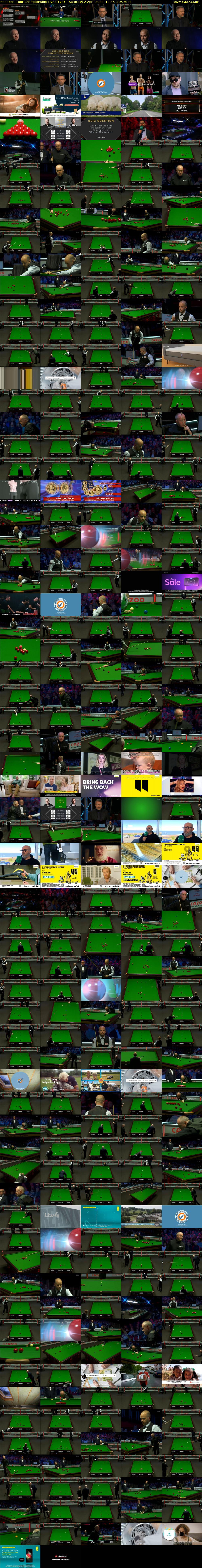 Snooker: Tour Championship Live (ITV4) Saturday 2 April 2022 12:45 - 16:00