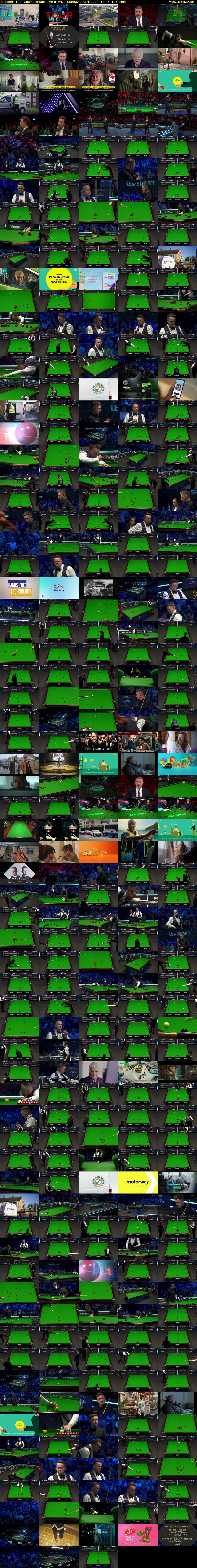 Snooker: Tour Championship Live (ITV4) Sunday 2 April 2023 18:45 - 22:00
