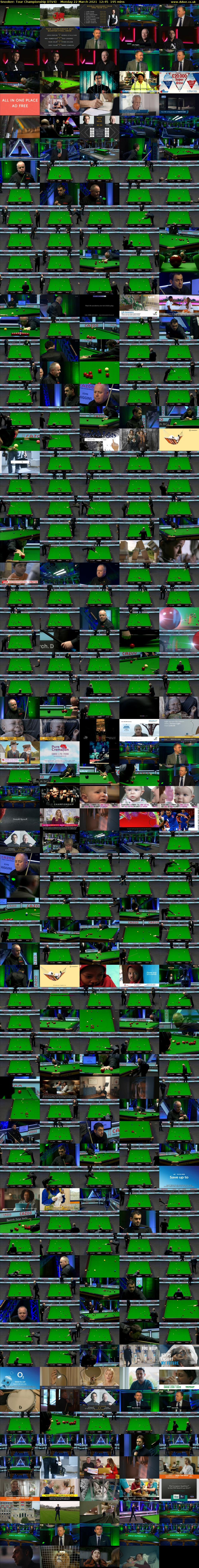Snooker: Tour Championship (ITV4) Monday 22 March 2021 12:45 - 16:00