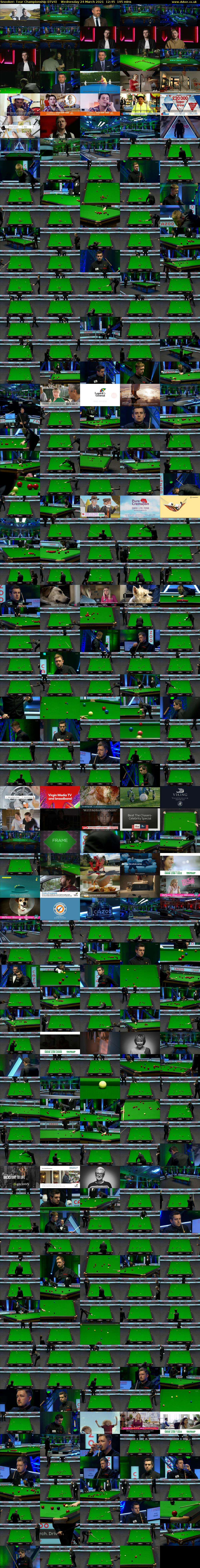 Snooker: Tour Championship (ITV4) Wednesday 24 March 2021 12:45 - 16:00