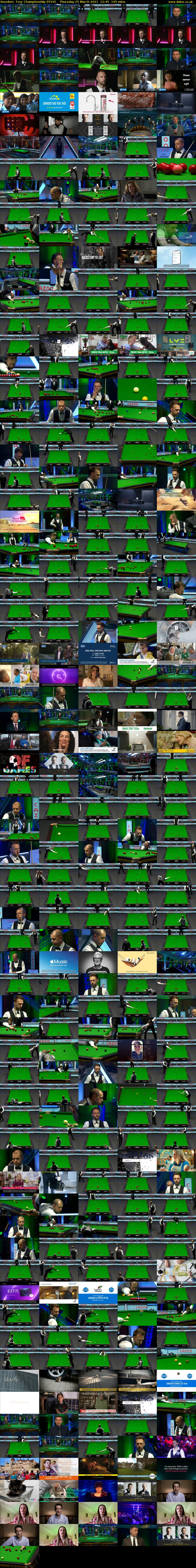 Snooker: Tour Championship (ITV4) Thursday 25 March 2021 12:45 - 16:00