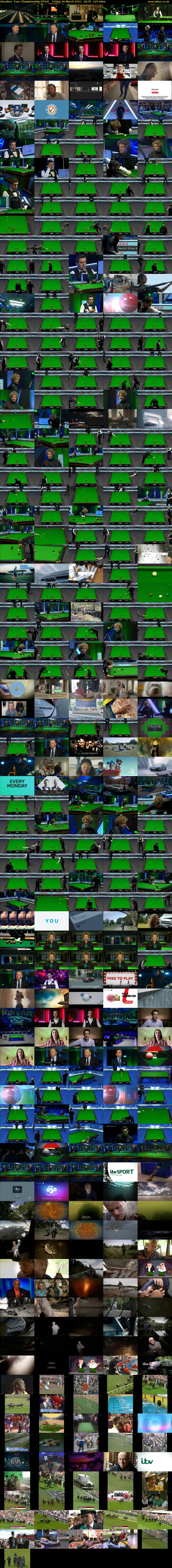 Snooker: Tour Championship (ITV4) Friday 26 March 2021 18:45 - 22:30