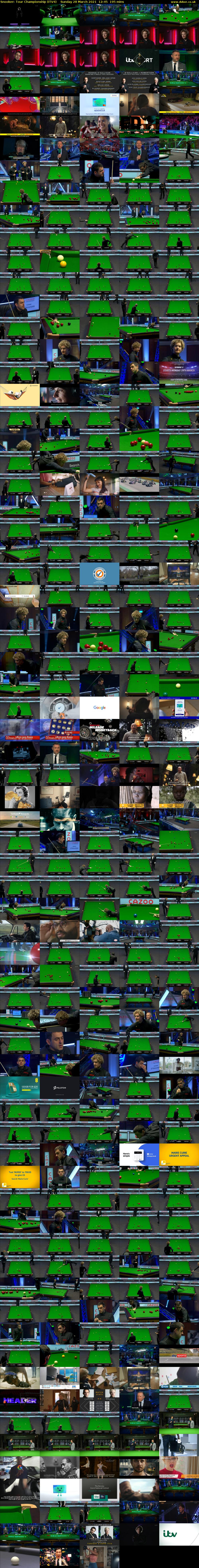 Snooker: Tour Championship (ITV4) Sunday 28 March 2021 12:45 - 16:00
