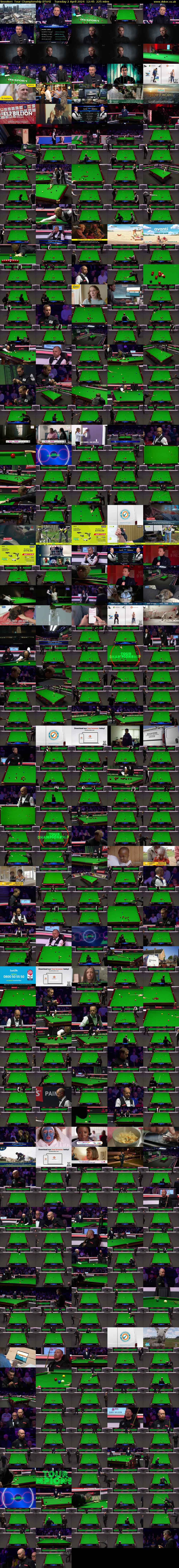 Snooker: Tour Championship (ITV4) Tuesday 2 April 2024 12:45 - 16:30