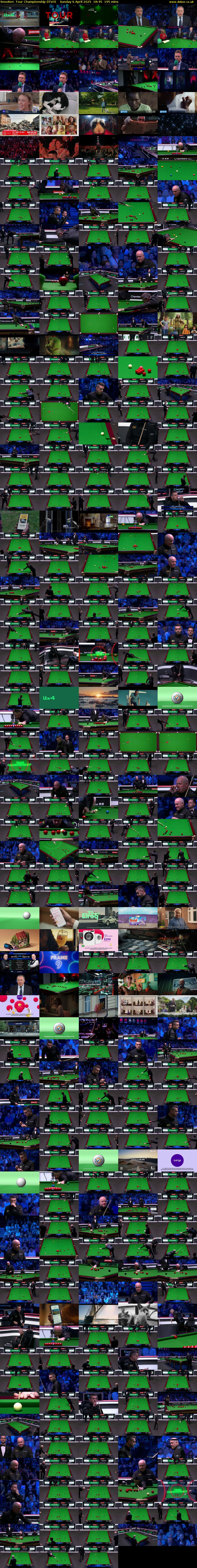Snooker: Tour Championship (ITV4) Sunday 6 April 2025 18:45 - 22:00
