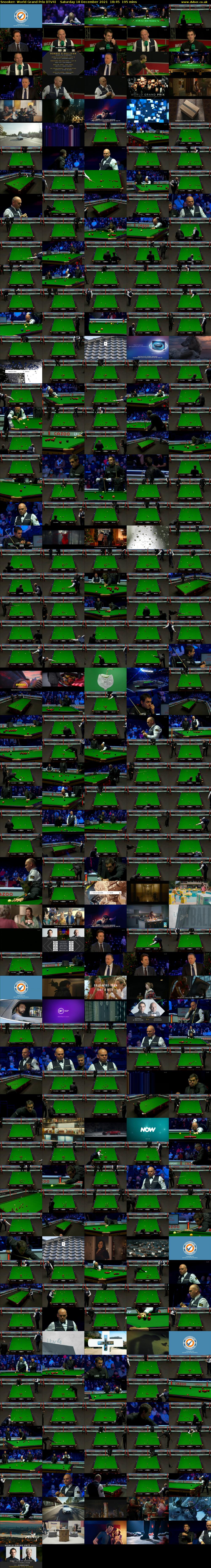 Snooker: World Grand Prix (ITV4) Saturday 18 December 2021 18:45 - 22:00