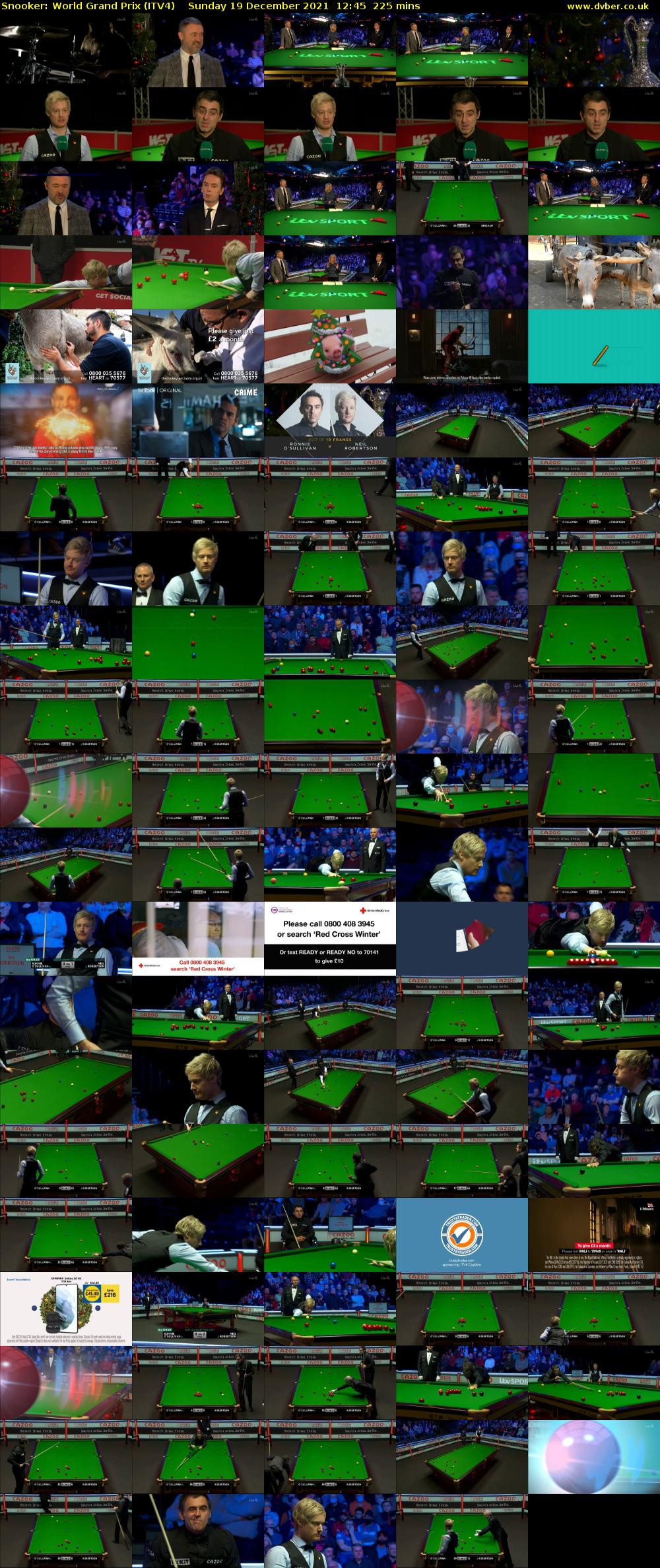 Snooker: World Grand Prix (ITV4) Sunday 19 December 2021 12:45 - 16:30