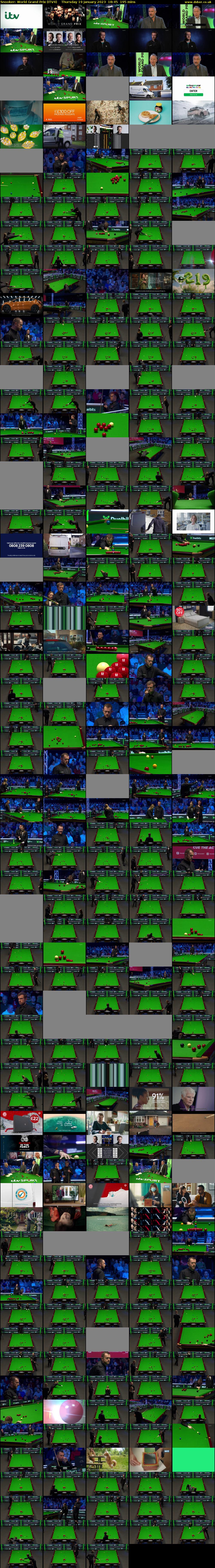 Snooker: World Grand Prix (ITV4) Thursday 19 January 2023 18:45 - 22:00