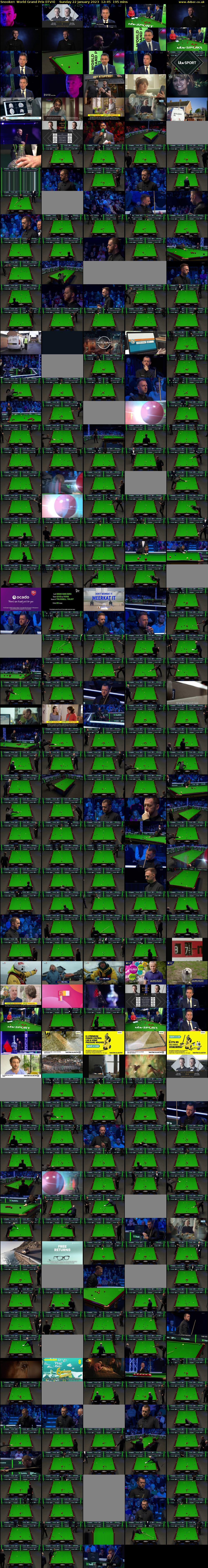 Snooker: World Grand Prix (ITV4) Sunday 22 January 2023 12:45 - 16:00