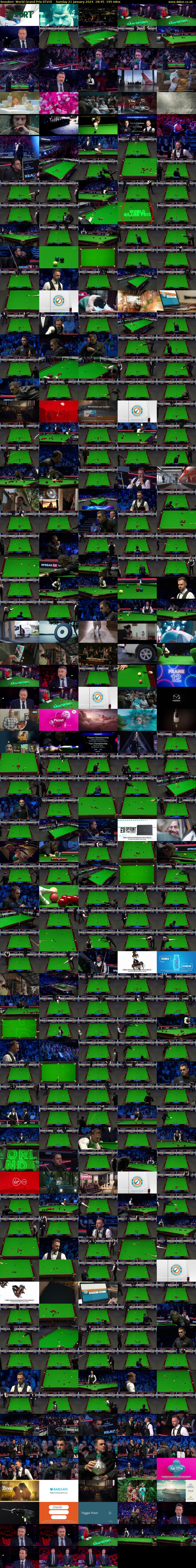 Snooker: World Grand Prix (ITV4) Sunday 21 January 2024 18:45 - 22:00