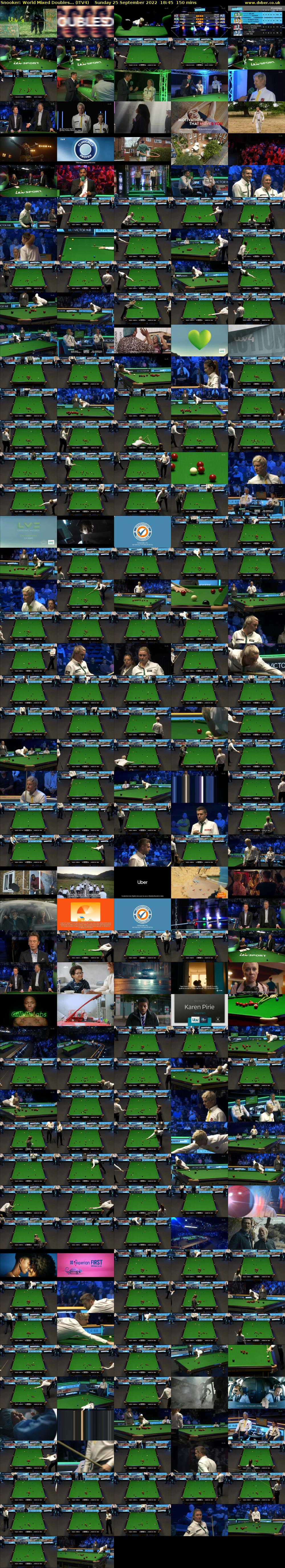 Snooker: World Mixed Doubles... (ITV4) Sunday 25 September 2022 18:45 - 21:15