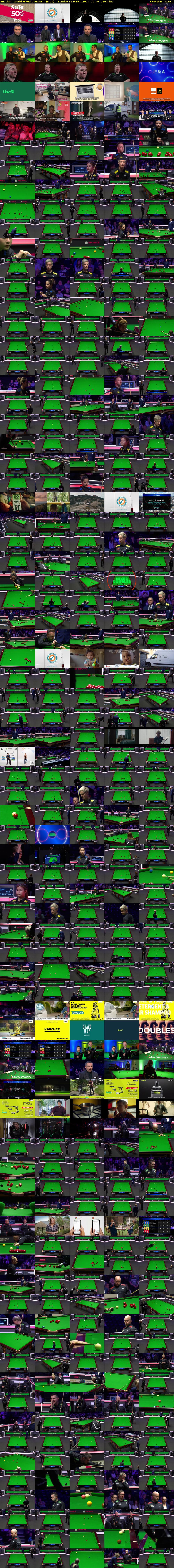 Snooker: World Mixed Doubles... (ITV4) Sunday 31 March 2024 12:45 - 16:30