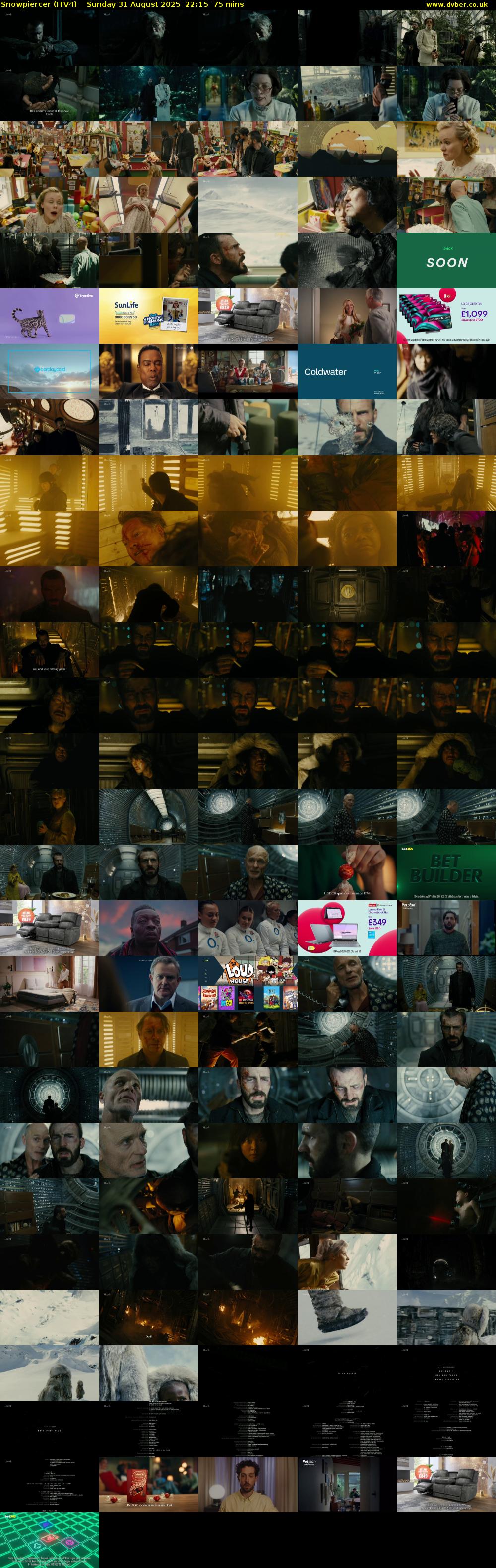 Snowpiercer (ITV4) Sunday 31 August 2025 22:15 - 23:30