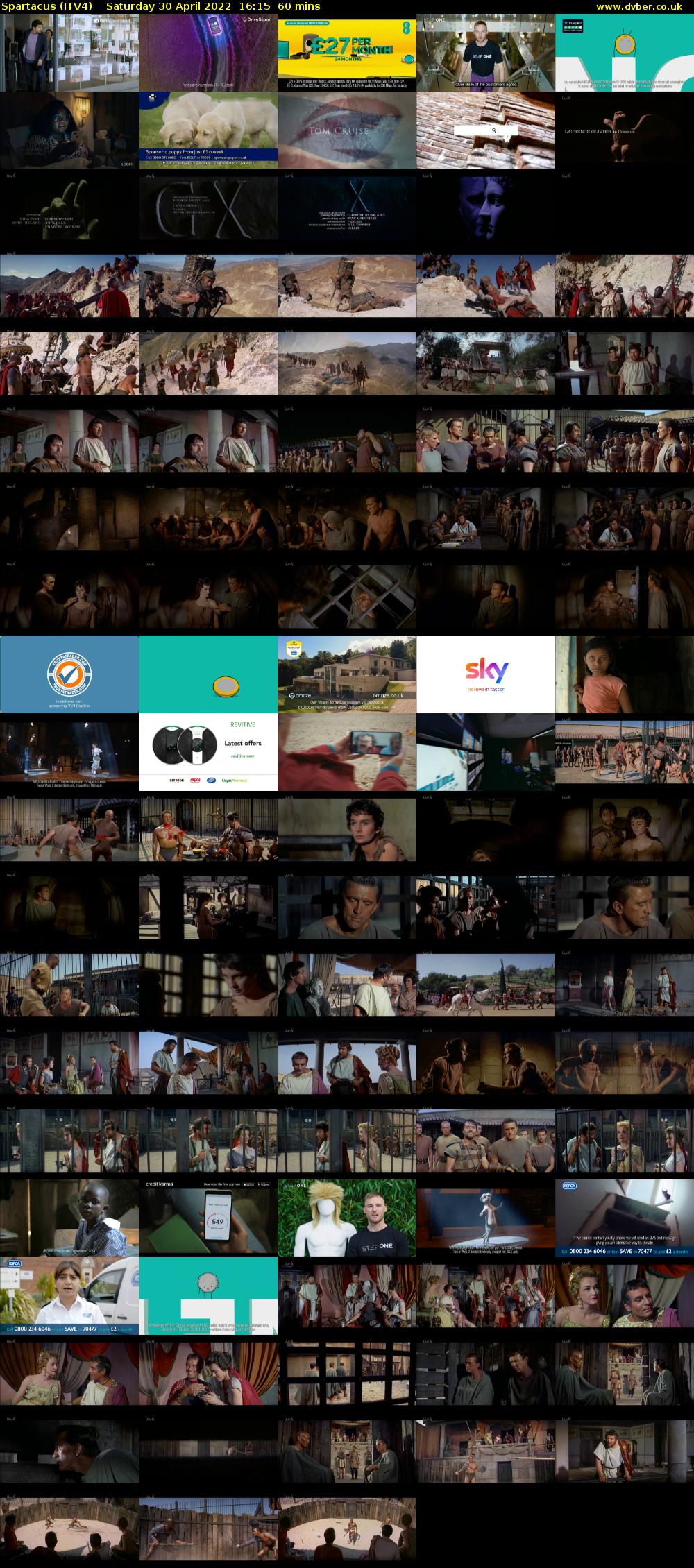 Spartacus (ITV4) Saturday 30 April 2022 16:15 - 17:15