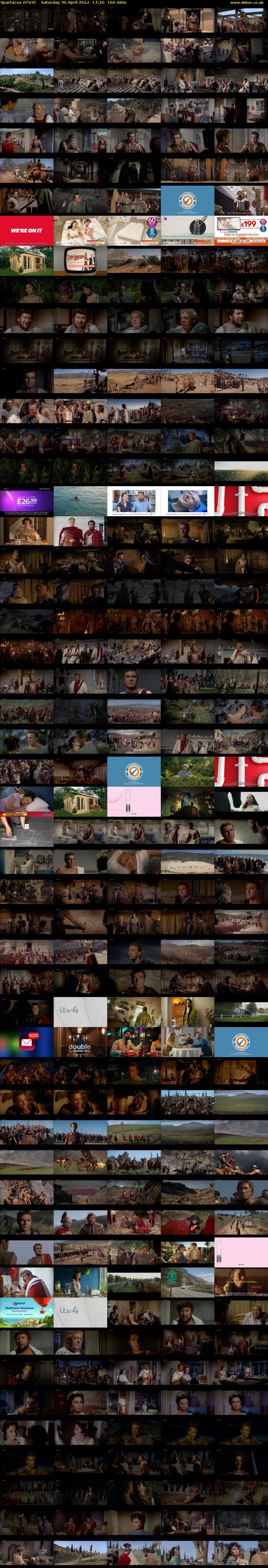 Spartacus (ITV4) Saturday 30 April 2022 17:20 - 20:00