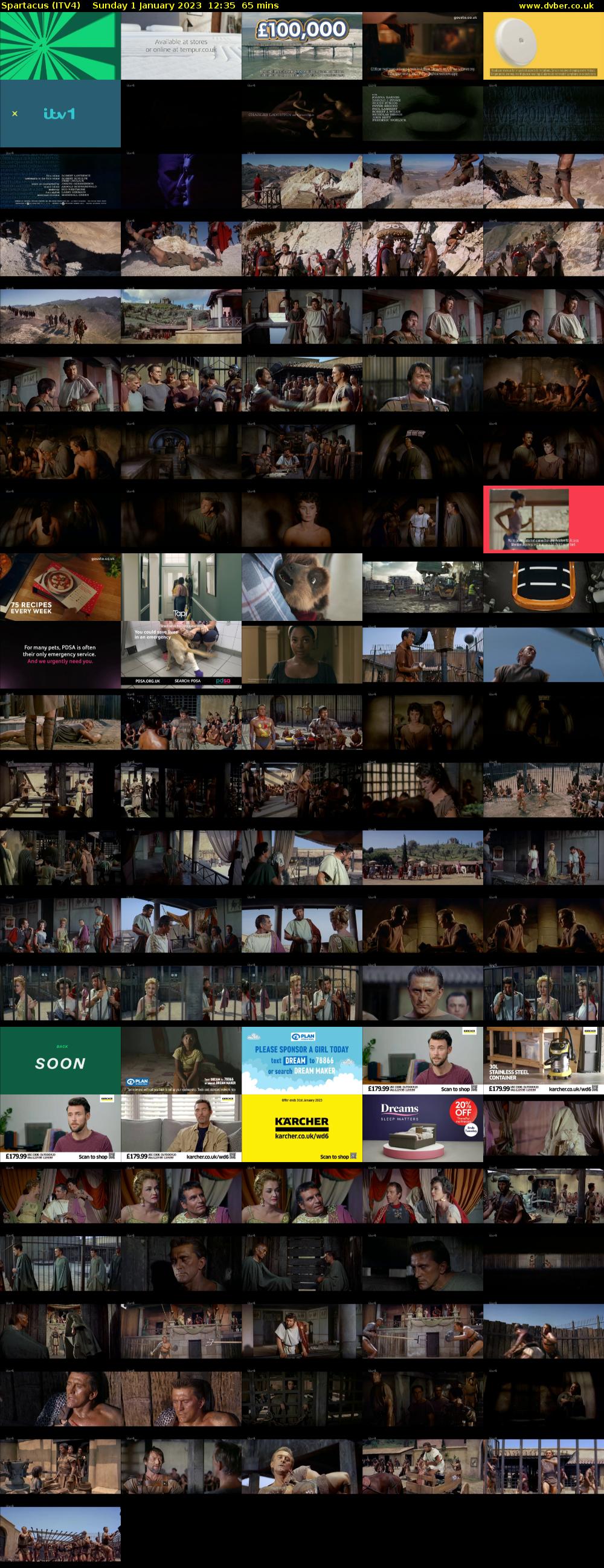 Spartacus (ITV4) Sunday 1 January 2023 12:35 - 13:40