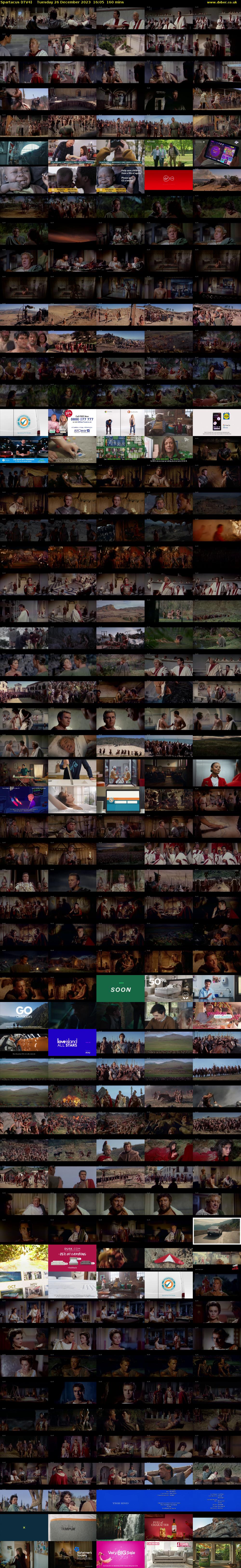Spartacus (ITV4) Tuesday 26 December 2023 16:05 - 18:45