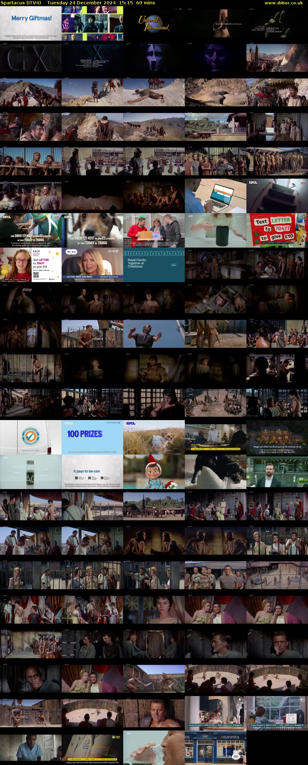 Spartacus (ITV4) Tuesday 24 December 2024 15:15 - 16:15