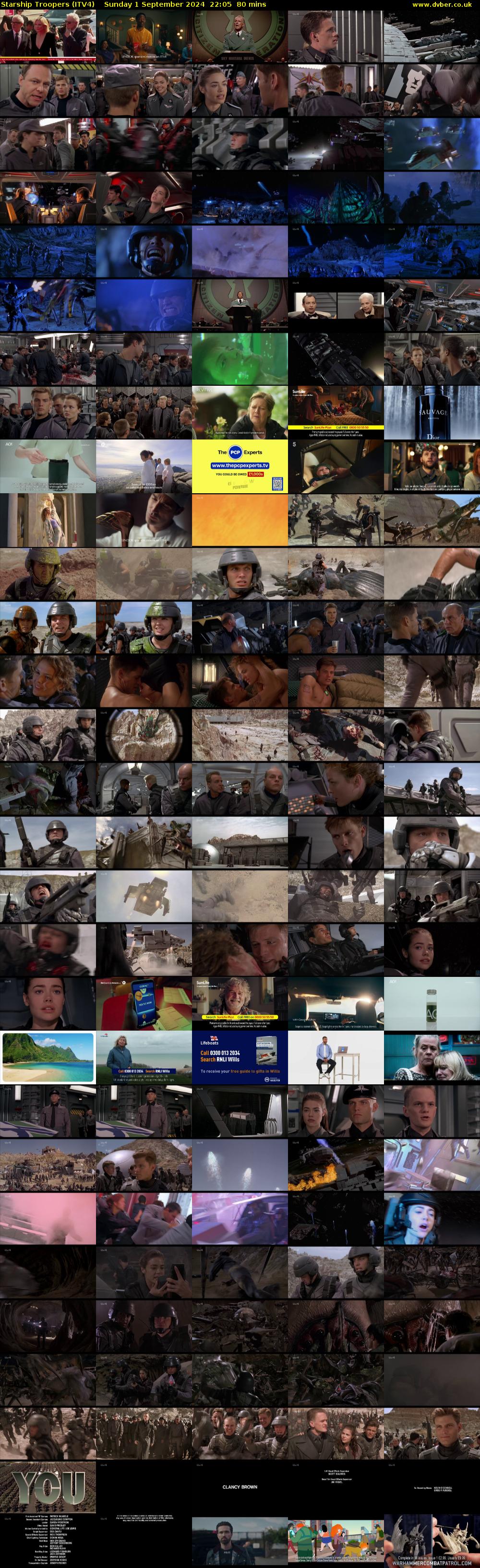 Starship Troopers (ITV4) Sunday 1 September 2024 22:05 - 23:25