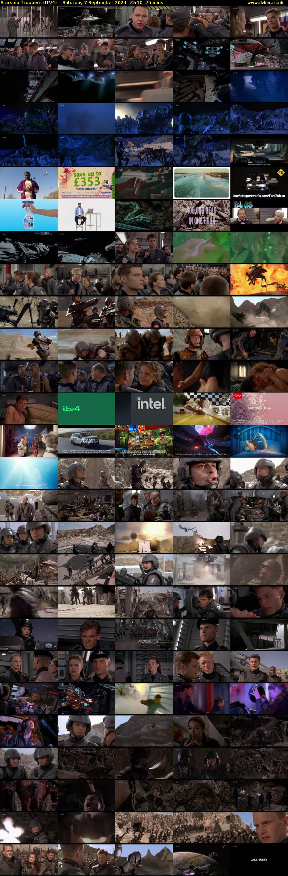 Starship Troopers (ITV4) Saturday 7 September 2024 22:10 - 23:25