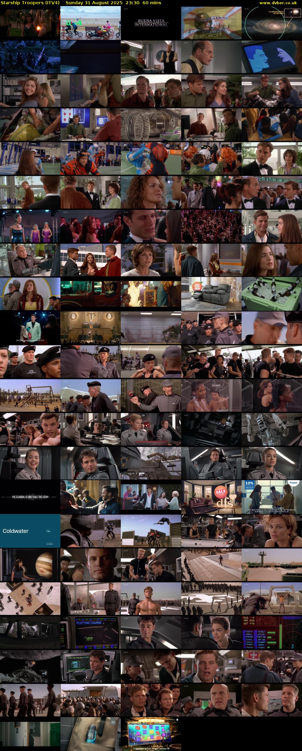 Starship Troopers (ITV4) Sunday 31 August 2025 23:30 - 00:30