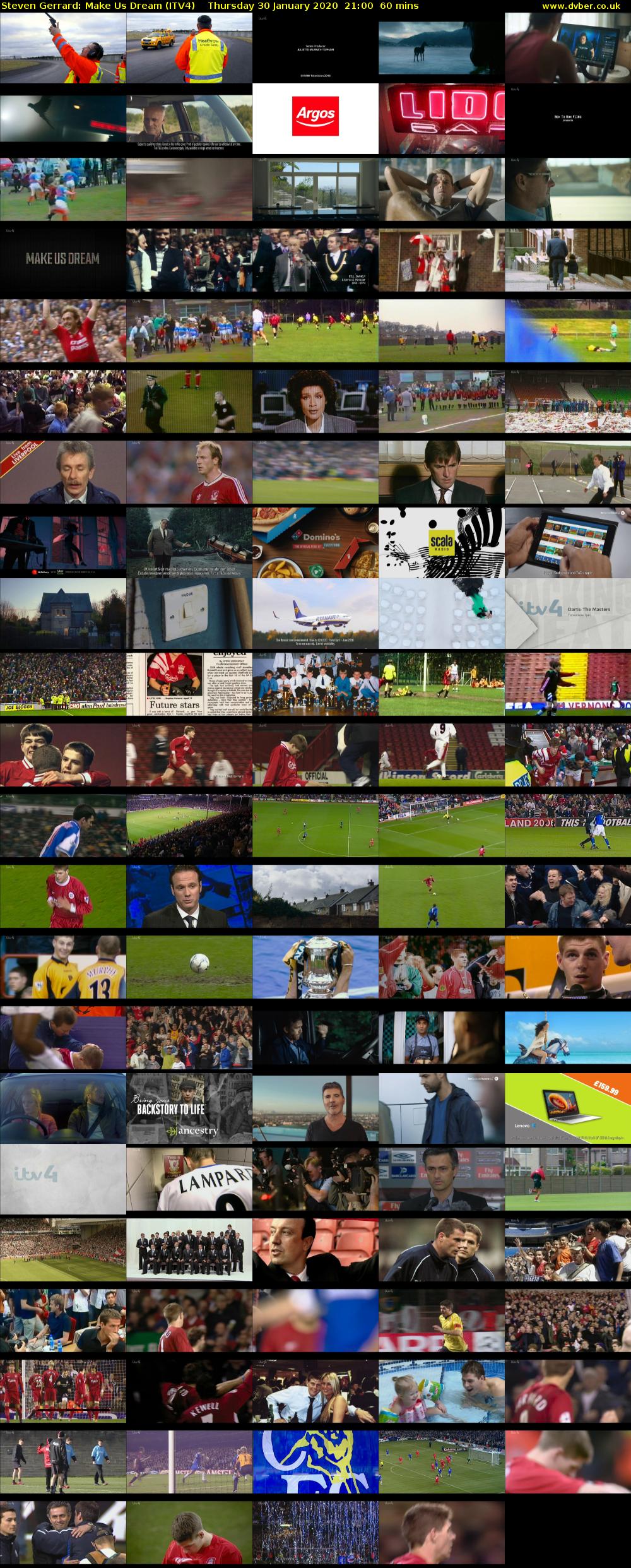 Steven Gerrard: Make Us Dream (ITV4) Thursday 30 January 2020 21:00 - 22:00