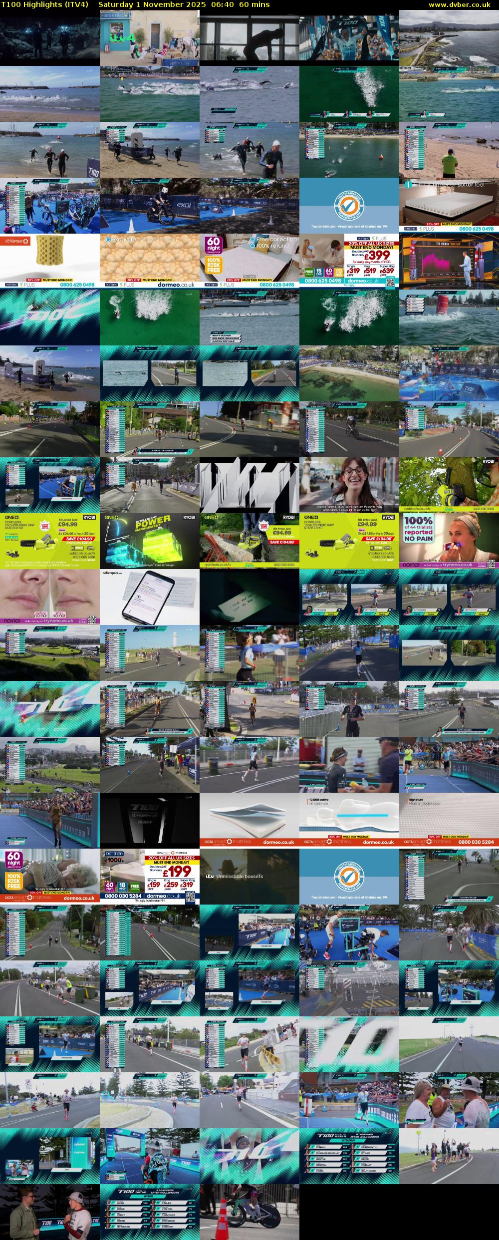 T100 Highlights (ITV4) Saturday 1 November 2025 06:40 - 07:40
