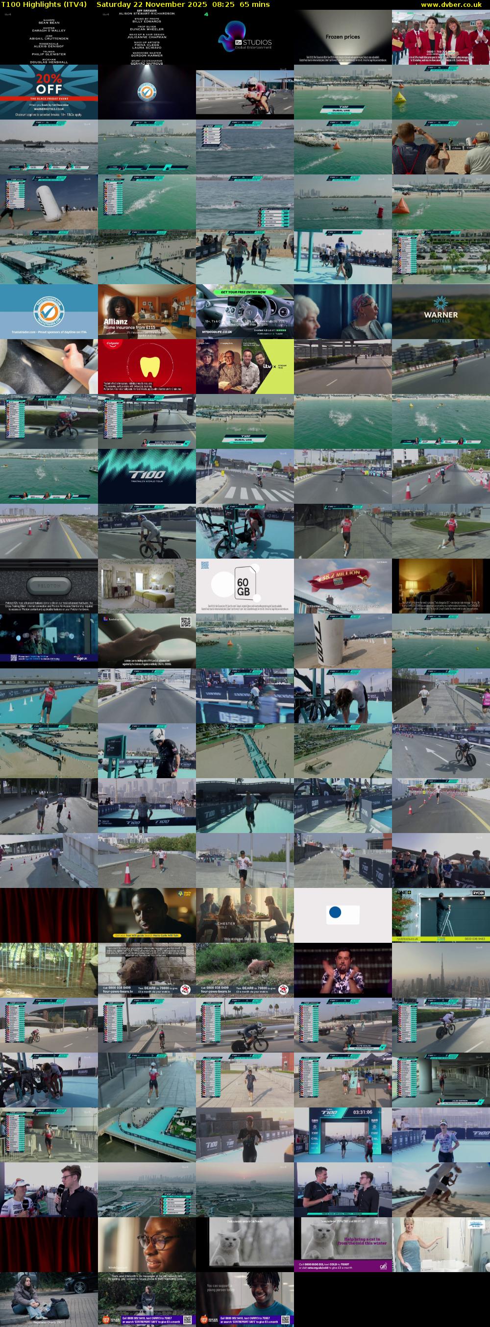 T100 Highlights (ITV4) Saturday 22 November 2025 08:25 - 09:30