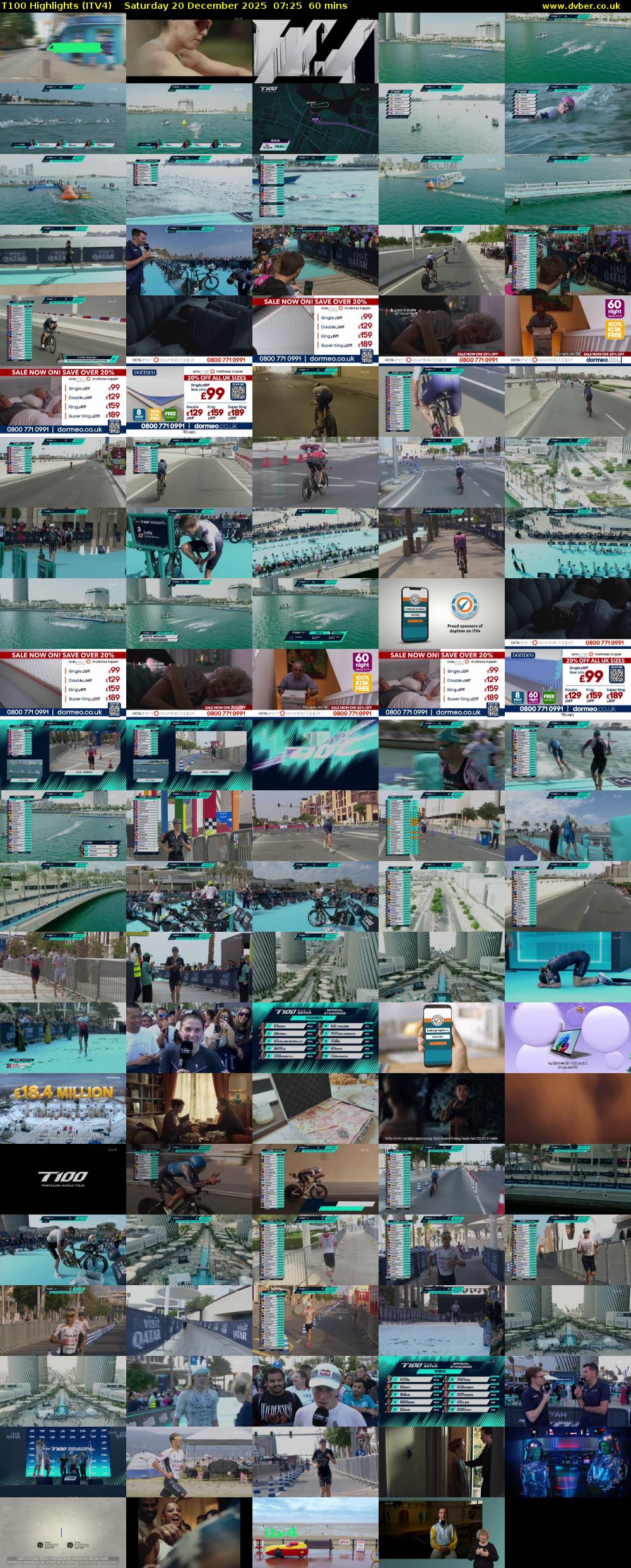 T100 Highlights (ITV4) Saturday 20 December 2025 07:25 - 08:25