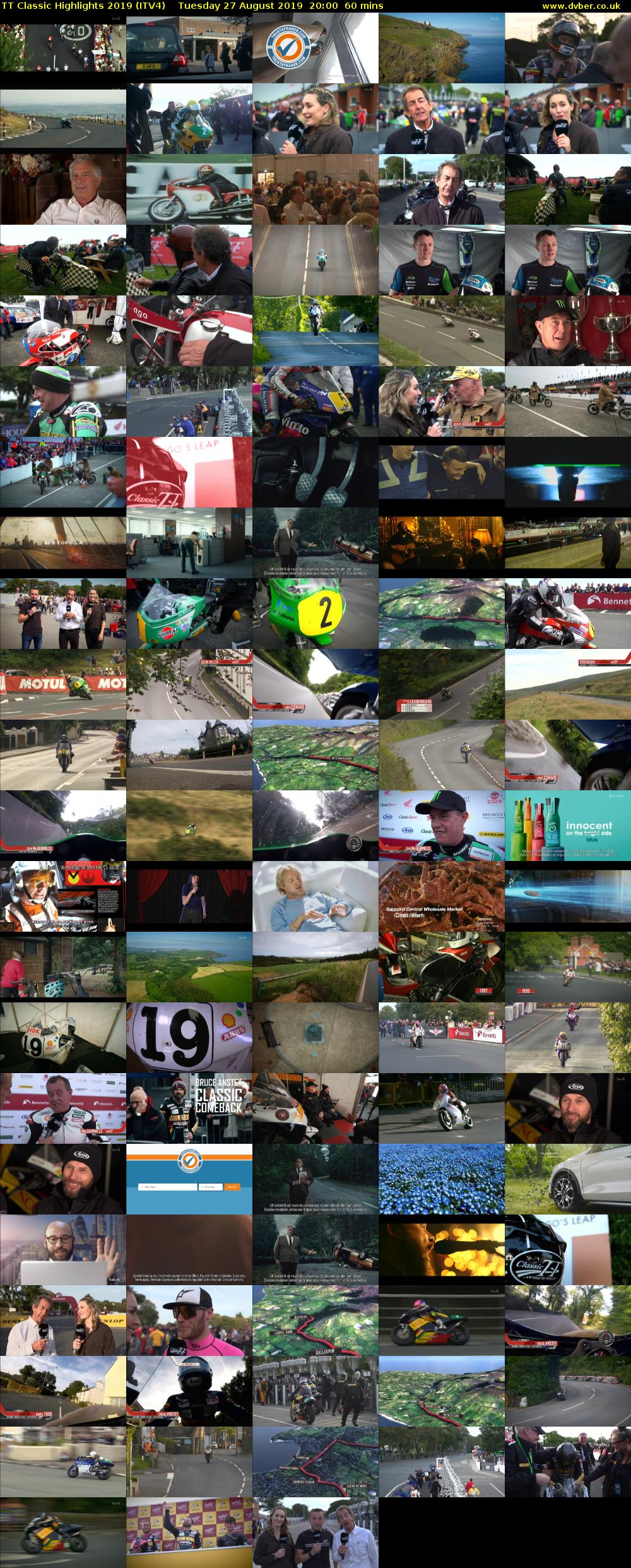 TT Classic Highlights 2019 (ITV4) Tuesday 27 August 2019 20:00 - 21:00