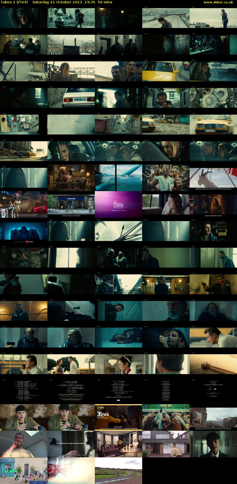 Taken 2 (ITV4) Saturday 21 October 2023 23:35 - 00:25